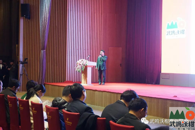 沃柑产业联合会会长纪素峰作演讲